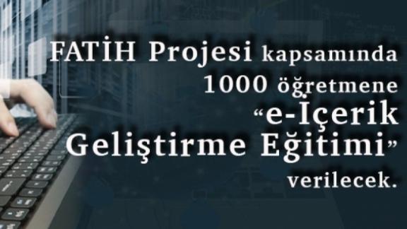 Öğretmenlere “e-içerik geliştirme“ daveti