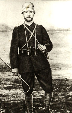 Trablusgarp Savaşı'nda Derne Komutanı Kurmay Binbaşı Mustafa Kemal (1912)