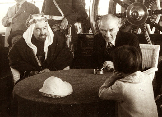 Cumhurbaşkanı Atatürk, İstanbul'da Ürdün Kralı Abdullah ile (6 Haziran 1937)